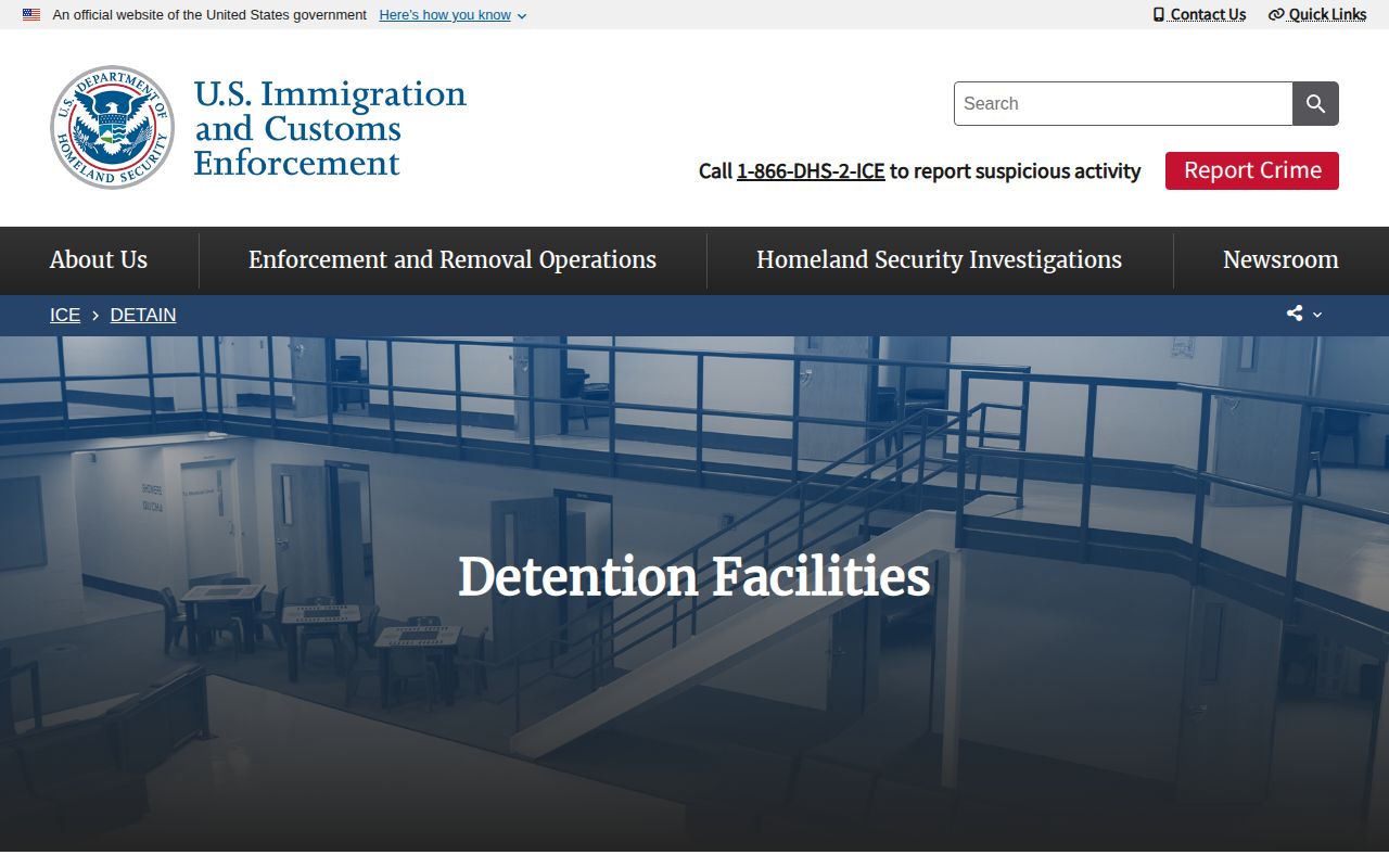 Hopkins County Jail release and ICE detention facility directory